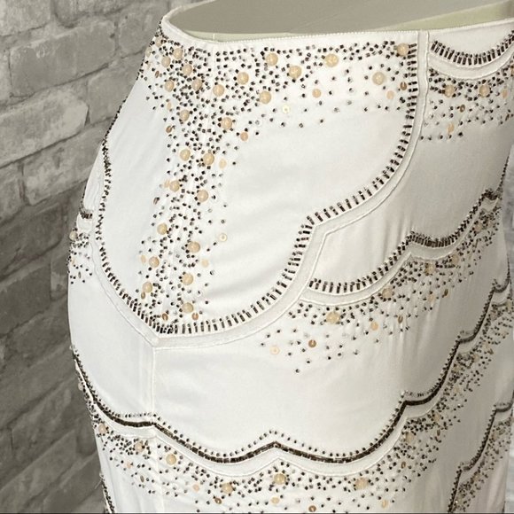 NWOT Club Monaco Embellished Mini Skirt - Picture 6 of 9